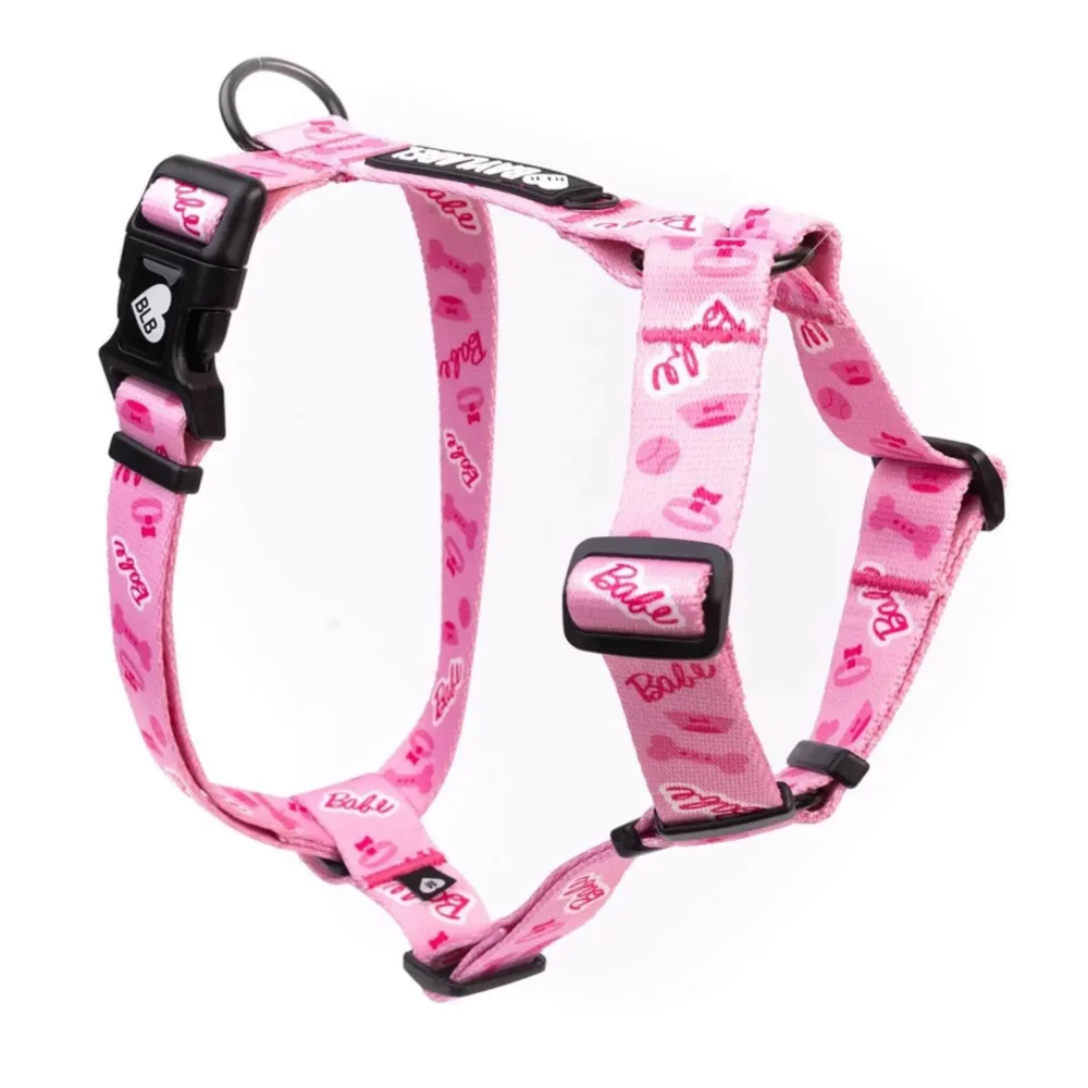 różowe szelki dla psa, barbie